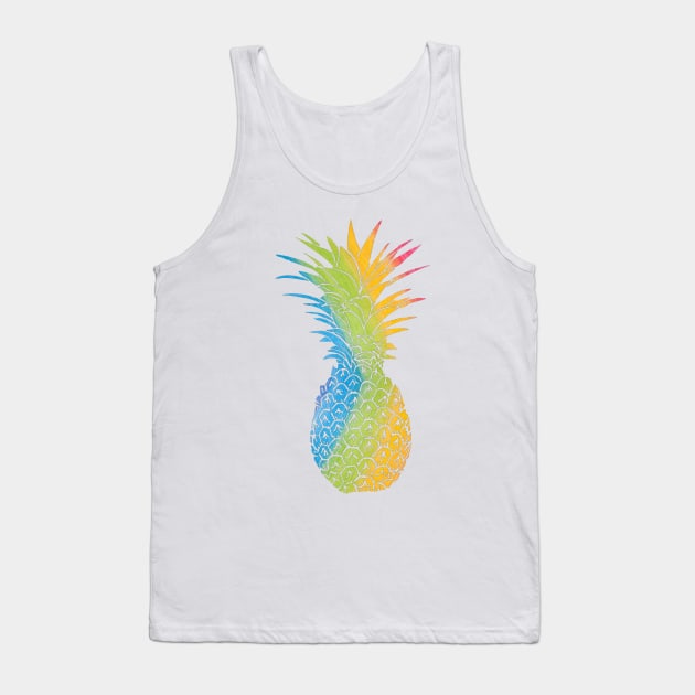 Rainbow pineapple Tank Top by LukjanovArt